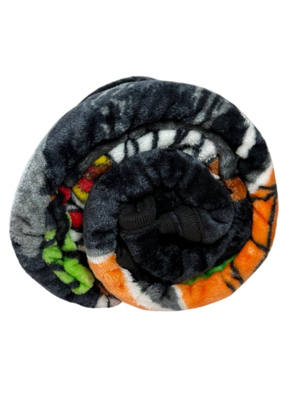 Buc-ees Halloween Boo Crew Plush Throw Blanket 50" X 70" Soft Fleece Black & Ora - Picture 3 of 5